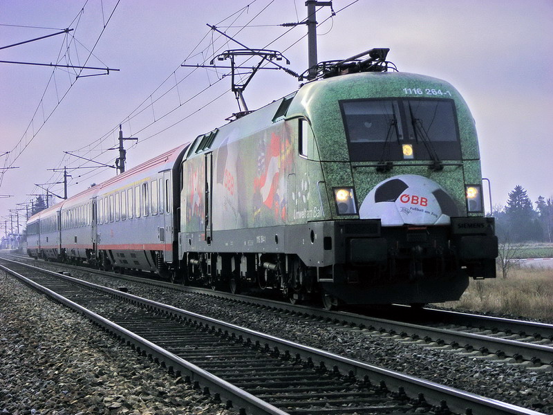 1116.264  EUROmotion-lok  am 28.12.2008 bei Theresienfeld.