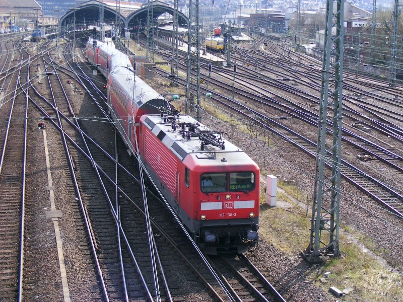 112 138 mit RE29728 Krefeld - M�nster (Westf); Ausfahrt Hagen Hbf (M�rz 08-30)