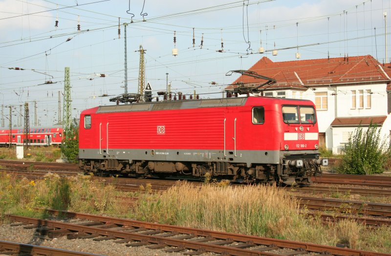 112 186-2 am 12.9.2008 im Leipziger Hbf.
