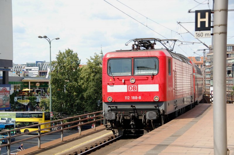 112 188 erreicht am 29.07.09 mit dem RE nach Eisenhttenstadt Berlin-Alexanderplatz.