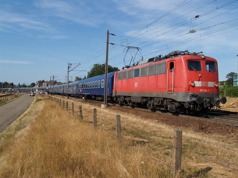 115-114-1 mit Autozug 's Hertogenbosch-Bologna, Venlo, 14-7-2006
