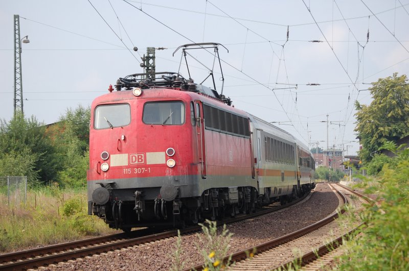 115 307-1 mit PbZ 1980 Frankfurt/Main Hbf - Hamburg Langenfelde Bbf am 1.7.2009 duch Nordstemmen -> Hildesheim