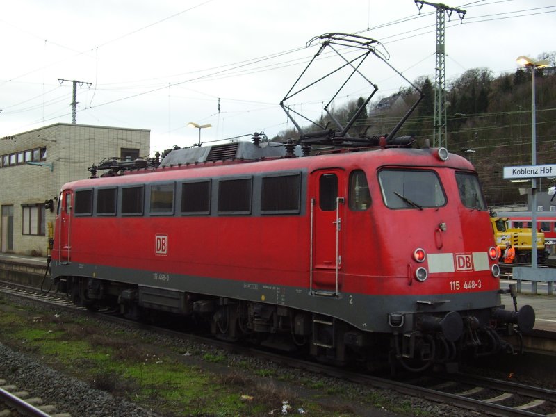 115 448-3 als Tfz in Koblenz