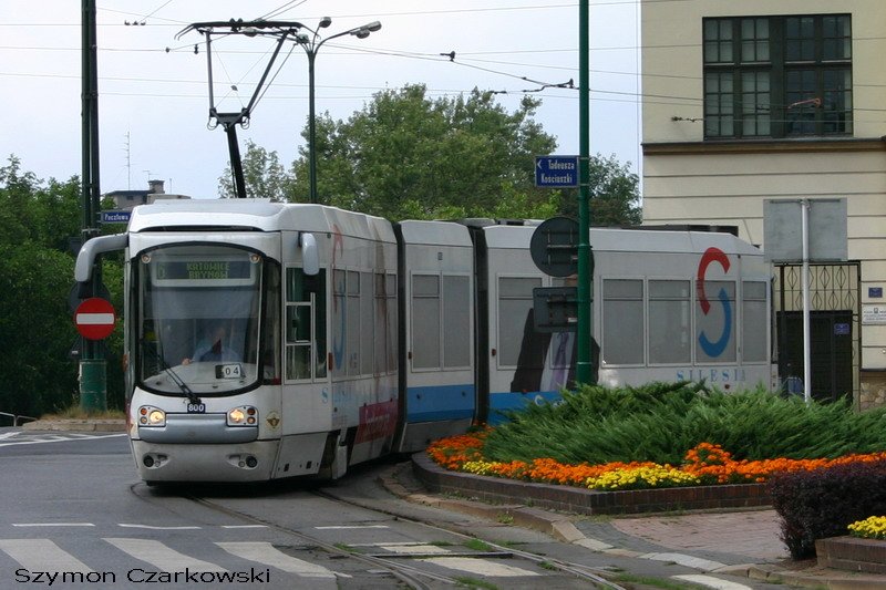 116Nd  Citadis 100 Katowice  - Wagen 800 Linie 6 in Katowice am 06.08.2006