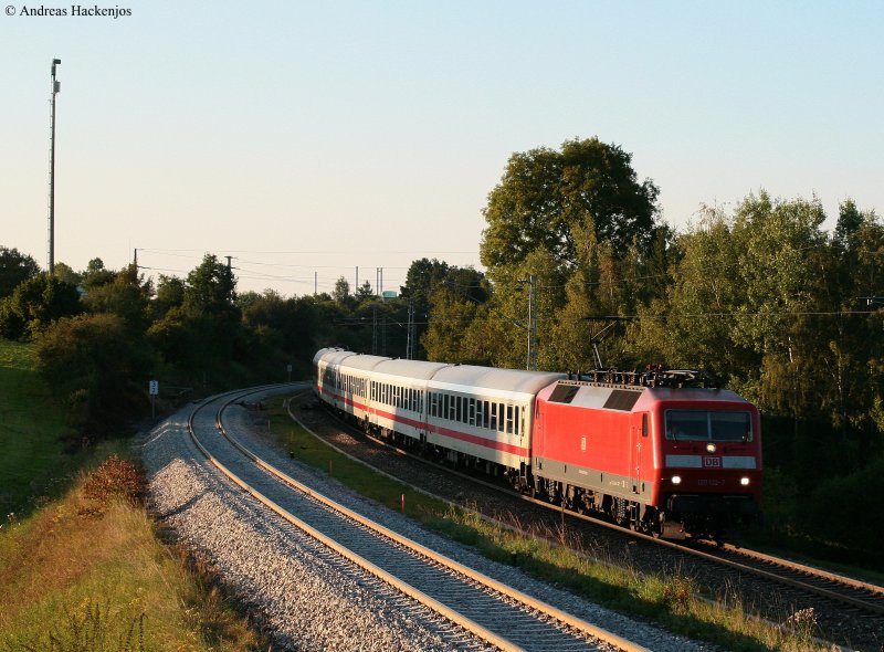 120 122-7 und 110 325-8  Science Express  mit dem IC 2805 (Stuttgart Hbf-Singen(Hohentwiel))als Ersatz fr ICE 283 bei Rottweil Saline 23.8.09