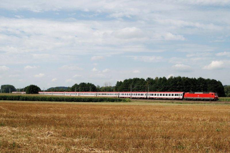 120 122 mit EC 115 vor Diedorf (19.08.2007)