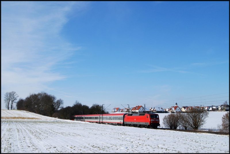 120 127 mit EC 115 bei Hattenhofen (28.01.2007)