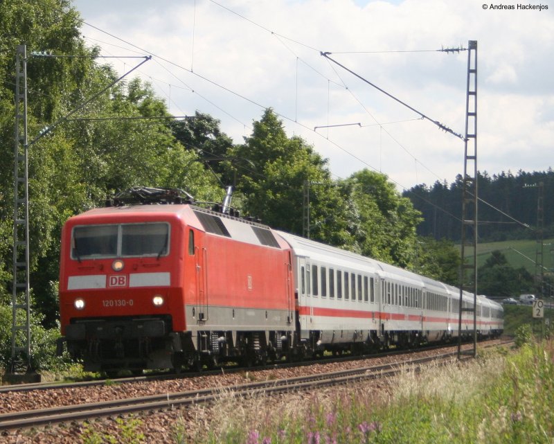 120 130-0 mit dem IC 2006 von Konstanz nach Dortmund am km 70,0 28.6.08
