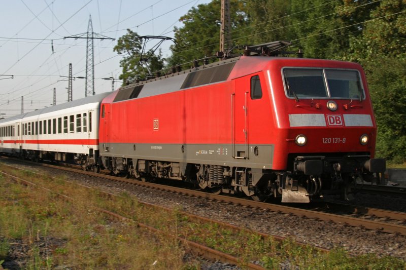 120 131 wird am 24.8.09 durch Ratingen-Lintorf umgeleitet