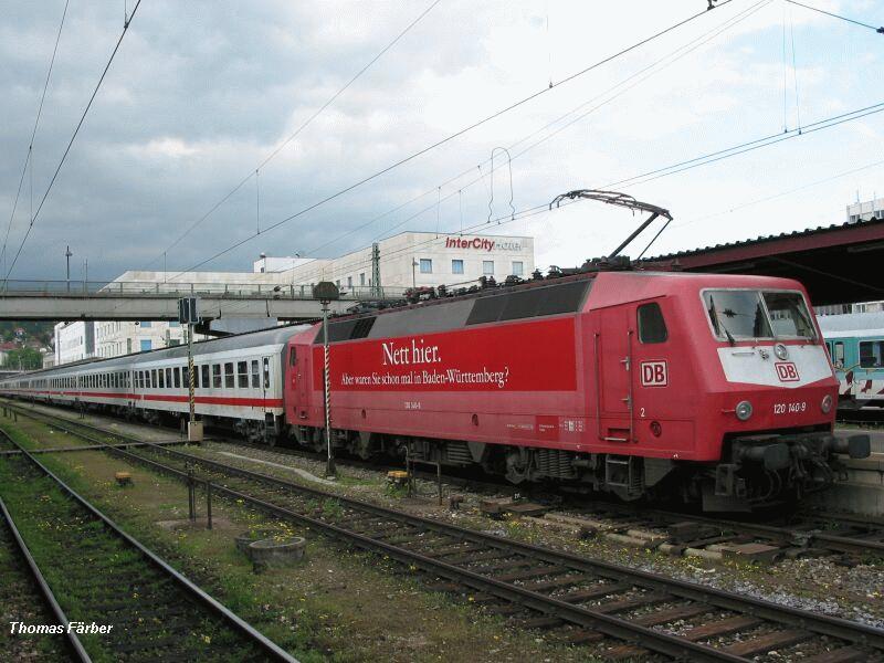 120 140-9 Nett hier...
Bahnhof Ulm 05.05.2002