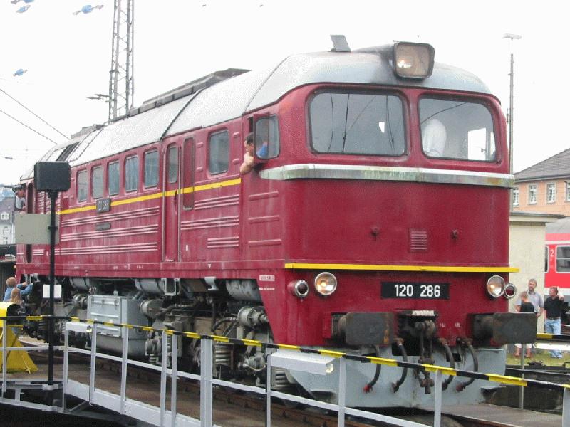 120 286 am 03. August im BW Siegen beim Lokschuppenfest der Eisenbahnfreunde Betzdorf