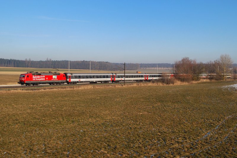 120 501 (FTZ) mit IC 79696 bei Mammendorf (13.01.2009)