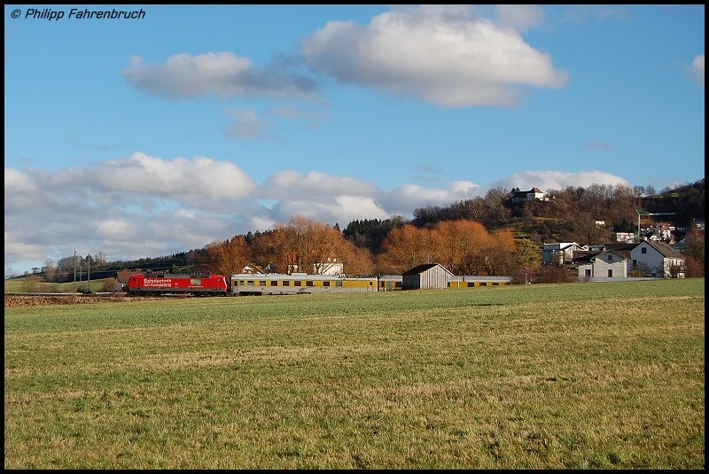 120 502-0 mit ST 92219 von Stuttgart-Bad Cannstatt nach Nrdlingen am 05.12.07 bei Goldshfe aufgenommen.