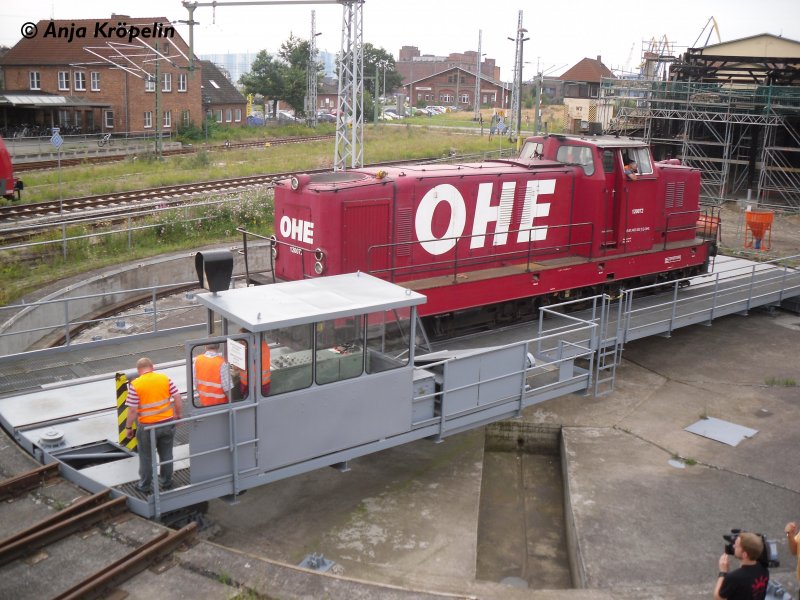 120076 zur Lastprobe nach der HU4 auf unser Drehscheibe im Bw Wismar (Eisenbahnfreunde Wismar e.V.)