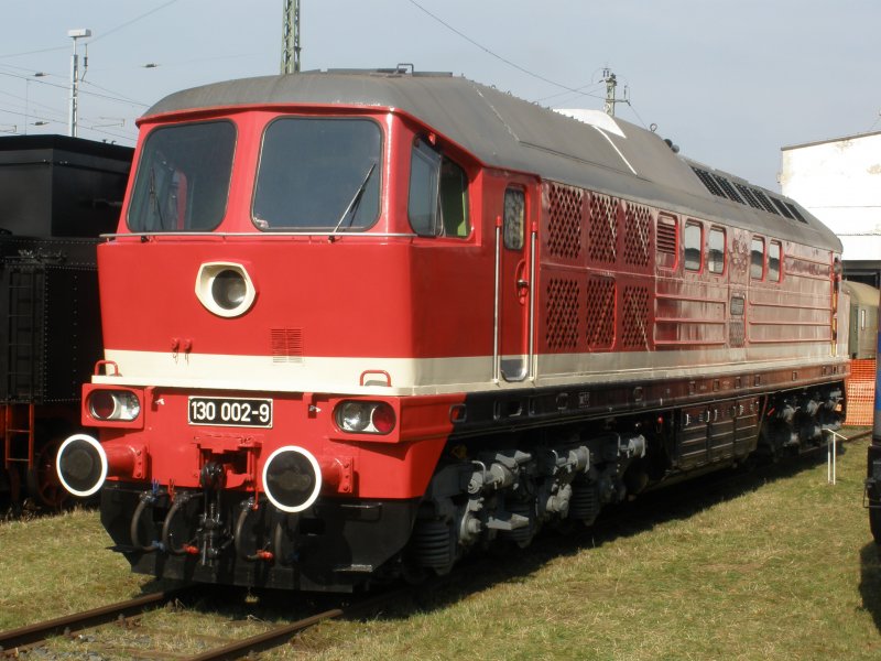 130 002-9 zur Saisonerffnung im BW Dresden Altstadt am 21.03.09