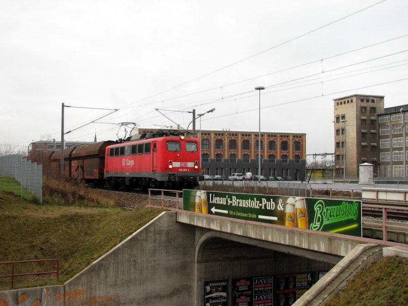 139 262 mit CS 61852 in Chemnitz Schnau (21.12.2006)