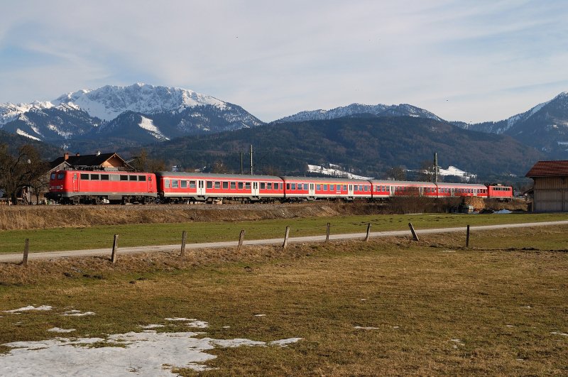 139 287 mit RB 30578 in Bichl (18.03.2009)