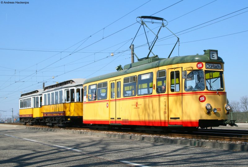 139, 298 und 289 (VBK) als Sonderfahrt anlsslich der TSNV Jahreshauptversammlung bei der Auer Str.  Dr. Willmar Schwabe 21.3.09