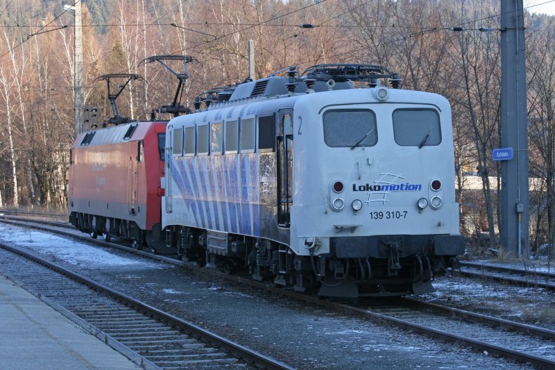 139 310 und 152 117 sind am 30.12.2008 in Kufstein abgestellt.