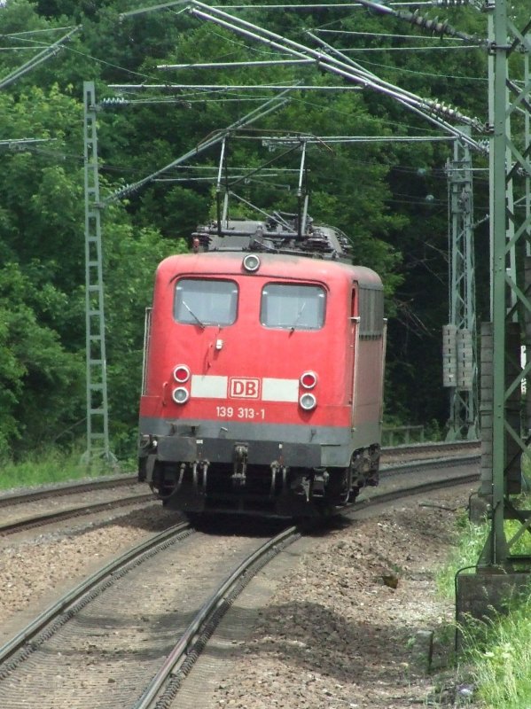 139 313 auf dem Weg in Richtung Stuttgart am 03.06.2008 in Goldberg (Bblingen)