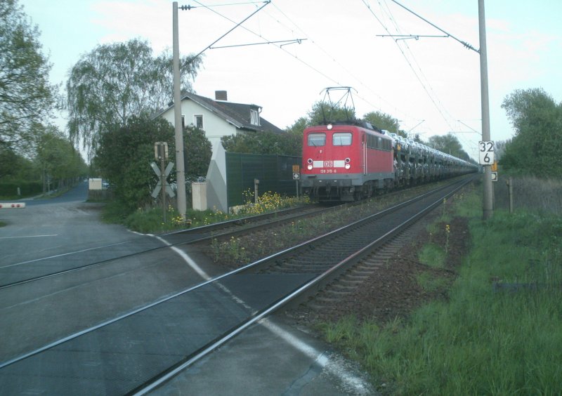 139 315-6 mit Autozug Hhe Peine am 02.05.2008