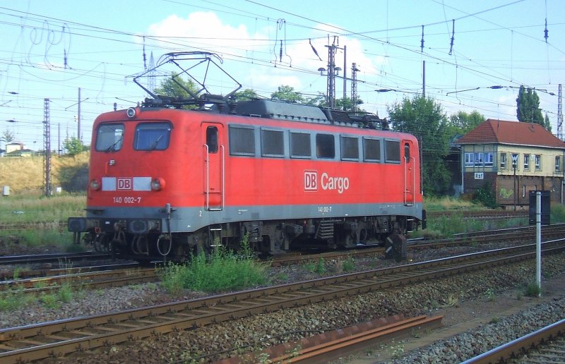 140 002-7 am 05.08.08 in Md-Eichenweiler, noch mit alter Cargo-Lackierung
