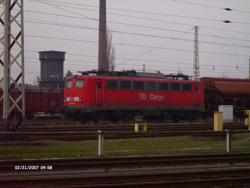 140 572 steht abgebgelt in Frankfurt/Oder mit ein Getreidezug.21.02.07