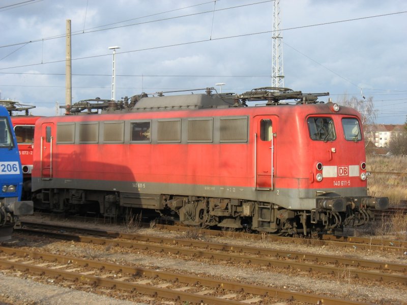 140 611-5 wartend auf Arbeit am 15.11.2007 Gbf Angermnde