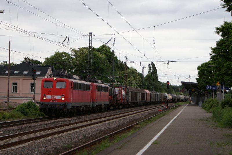 140 761-8 + 140 760-0 mit gem. GZ in Hilden am 16.05.2009