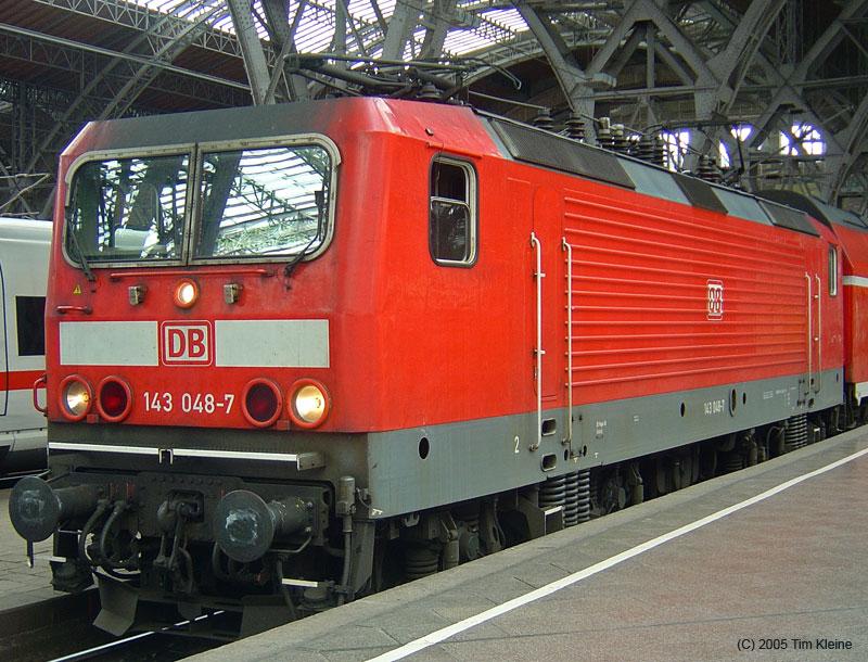 143 048 am 11.08.2005 in Leipzig Hbf.