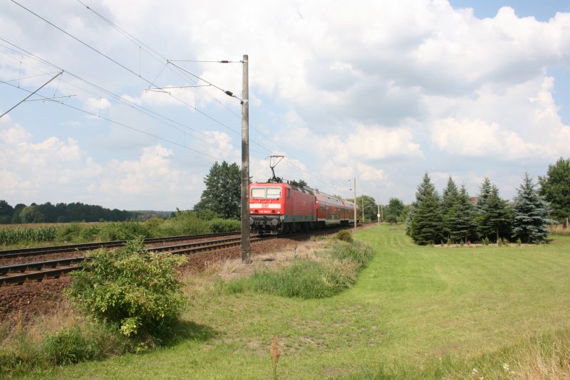 143 080-0 mit Regionalzug nach Frankfurt/Oder.