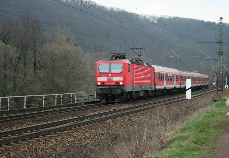 143 139-4 mit RB 16313 am 17.03.2008 in Bad Ksen