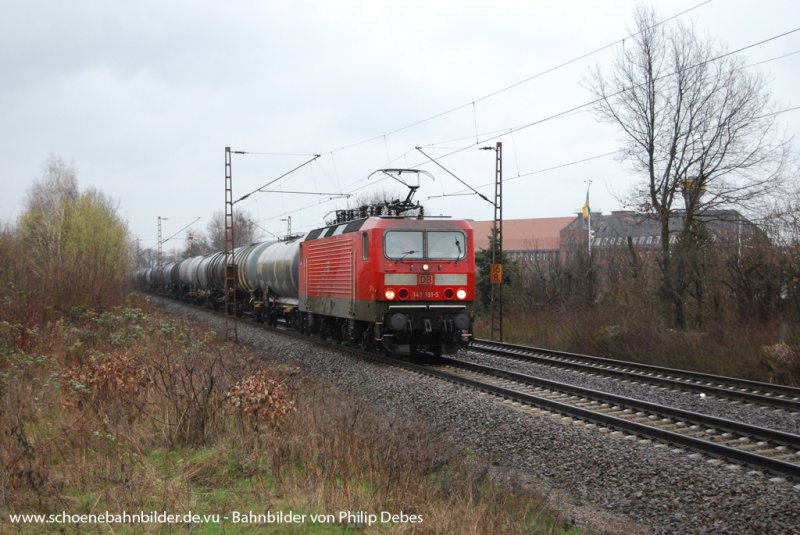 143 191-5 f�hrt am 28. M�rz 2009 mit GZ durch Hannover Limmer