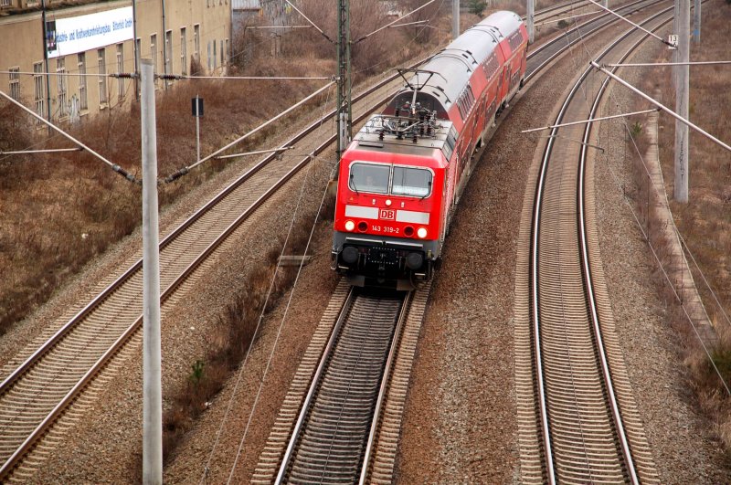 143 319 erreicht mit der RB nach Falkenberg(elster) Bitterfeld am 16.03.09.