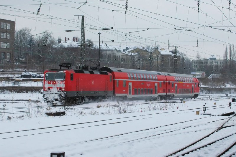 143 367 am 18.02.09 mit RB 17315 aus Zwickau nach Dresden in Chemnitz Hbf