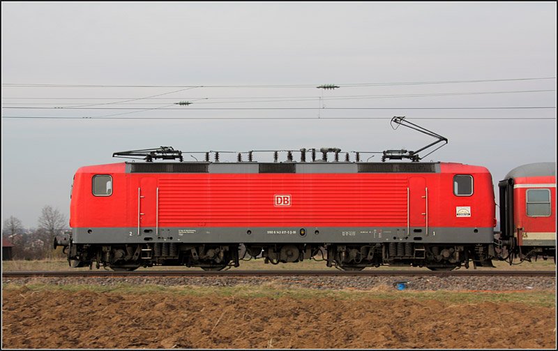 143 817-5 auf der Remsbahn bei Endersbach. 17.03.2009 (Matthias)