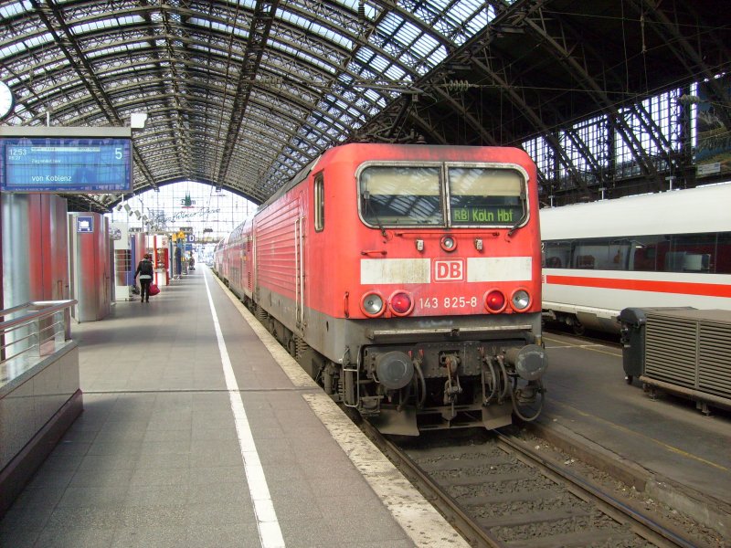143 825 - RB 27 (Koblenz - Kln Hbf.) - Kln Hbf. - 23.03.2008