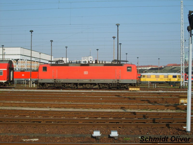 143 843-1 abgestellt auf dem Abstellgleis in Berlin-Lichtenberg