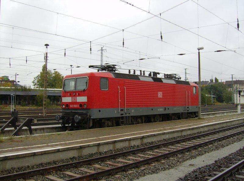 143 955-3 ehemals DB Regio Magdeburg, jetzt Cottbus - am 06.10.2008 in Cottbus