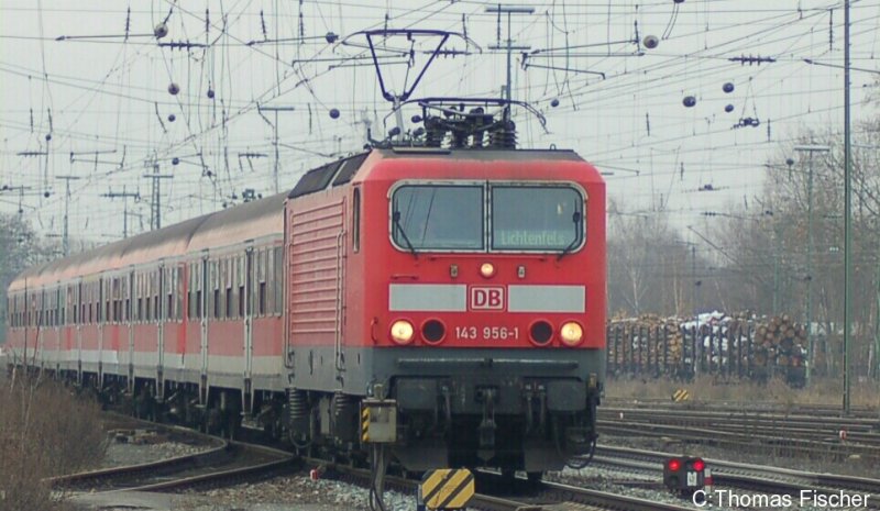 143_956 Rb von Bamberg im Bhf-vorfeld von Lichtenfels 22.11.2007