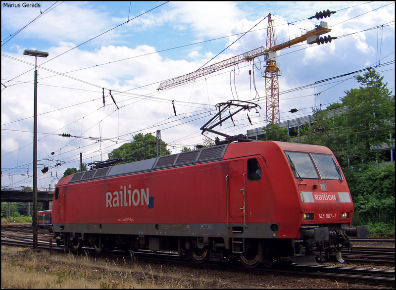 145 007 beim Umsetzen in Aachen West 21.6.2009