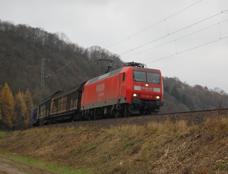 145 067 mit gem.Gz am 15.11.08 kurz vor Freden