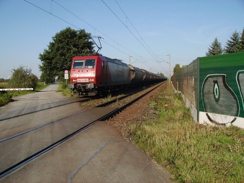 145-CL 002 mit Kesselwagenzug Richtung Leipzig Hhe Peine.