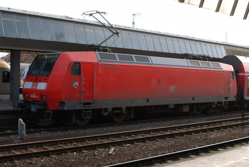 146 001 am 22/12/08 im bahnhof Munster