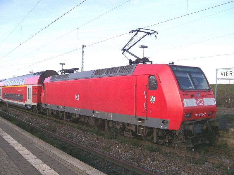 146 015-3 als RE 2 am 14.01.2007 in Viersen