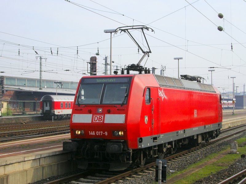 146 017-9 LZ Durchfahrt, Gleis 18 Dortmund Hbf.nach Dsseldorf Hbf.(12.04.2009)