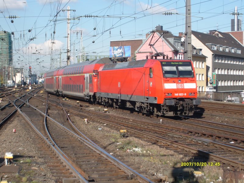 146 022 - RE 1  NRW- Express  - K�ln Hbf. - 20.10.2007