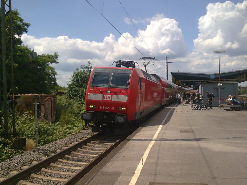 146 027-8 Mit dem RE 2 nach Mnster in Mlheim