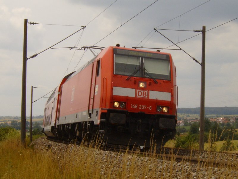 146 207 zwischen Herrenberg und Nufringen im August 2006