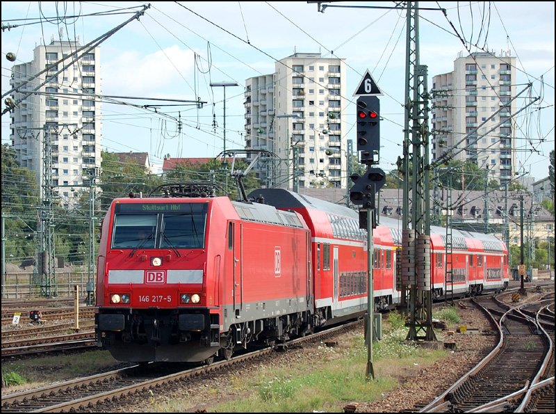 146 217 | IRE 19129 M�hlacker - Stuttgart Hbf | 14.08.06 | Stuttgart Hbf